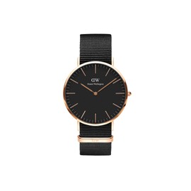 Daniel Wellington Classic Cornwall 40mm Men's Watch, DW Classic Fabric (Polyester) Rose Gold Watch for Men