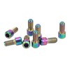 RISK 8Pcs Mountain Bike Pedal Bolts Titanium Alloy Anti Slip