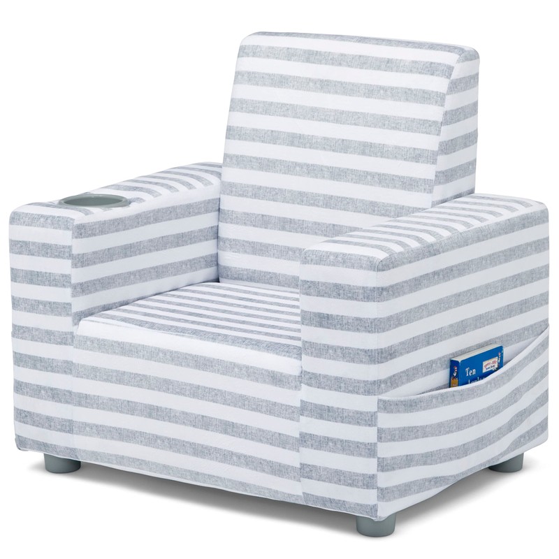 GAP GapKids Upholstered Chair, Grey/White