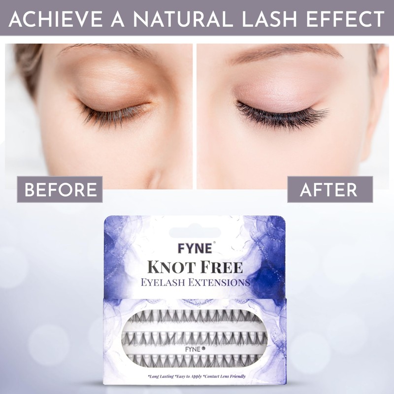 FYNE - KNOT FREE Individual Eyelashes, Black [60 Pcs, Ultra