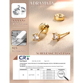 Adramata 3 pairs of stud earrings for women