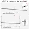 STORAGE MANIAC Hanging Closet Rod, Adjustable Width and Height Closet
