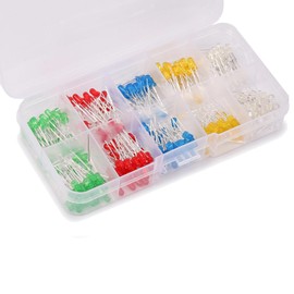 3 mm LED Light Emitting Diode, 250 Pieces LED Diodes, 3 mm LED Assortment Kits for Science Projects, Schools and DIY Projects (3 mm, 250 Pieces)