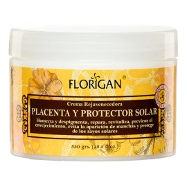 Crema Rejuvenecedora Placenta Y Protector Solar 350grs.