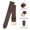 BISONSTRAP Vintage Watch Straps with Gold Buckle, Leather Replacement Band