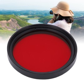 Camera Full Red Lens Filter Full Red Filter Camera Waterproof Filter Full Red Lens Filter Optical Glass for Nikon Camera Lens (40.5mm)