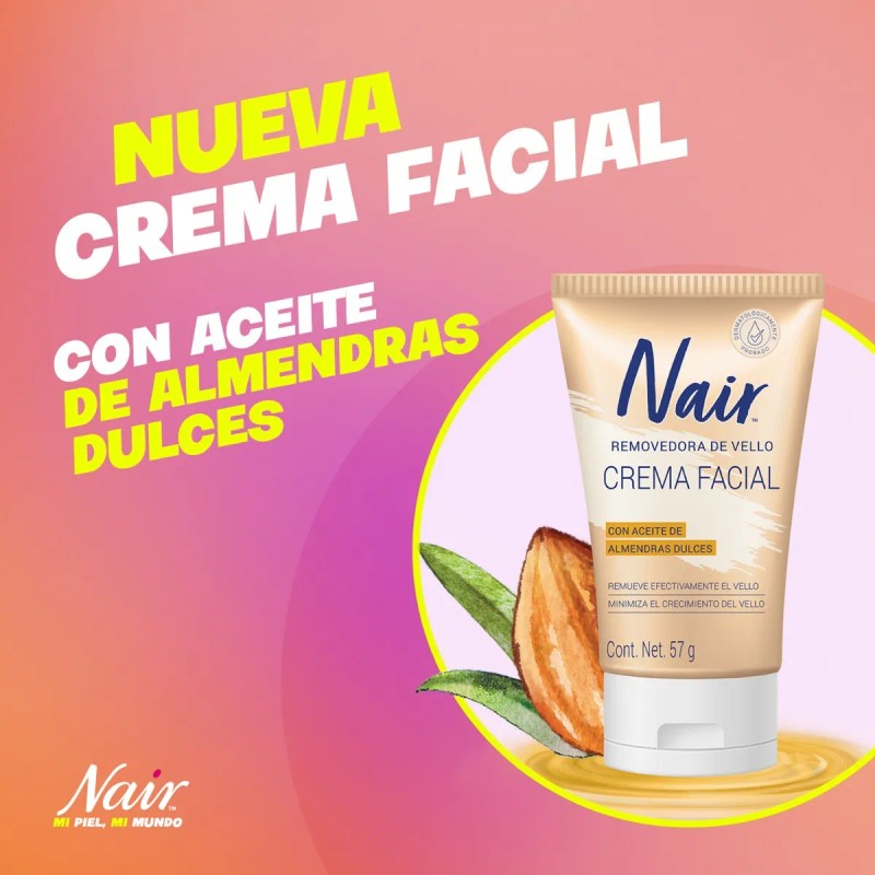 Crema Facial Removedora Vello 57g Nair