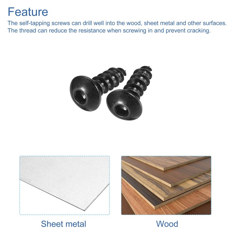 QUARKZMAN M5 x 16mm Carbon Steel Hex Self Drilling Screws