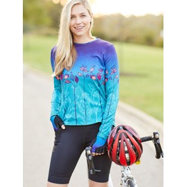 Terry Holster Prima Cycling Shorts. Women's High Compression Matte Fabric Finish - Premium Flex Air Carbon Padded Chamois - Black, Small