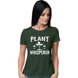 Medium Forest Green Plant Whisperer Funny Gardening Gardener T-Shirt