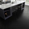 VEELIKE Black Vinyl Plank Flooring Peel and Stick Floor Tile