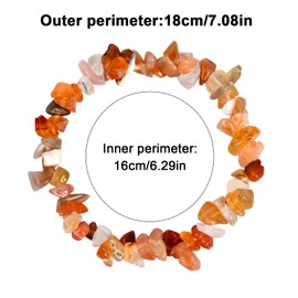 Pack of 6 Natural Gemstone Chakra Crystal Chip Stone Bracelet for Women Gemstone Chip Bracelet Stretch Bracelet Natural Rock Crystal Chakra Bracelet High Quality Gemstone Bracelet, Stone