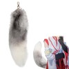 YREYBN Fox Tail 15.75inch Shaggy Fur Tail Fox Tail Animal