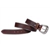 Affilare Western Genuine Leather Brown Basket Weave Belt For Men