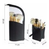 ANEMEL Soporte De Brochas De Maquillaje De Viaje Negro, Anemel