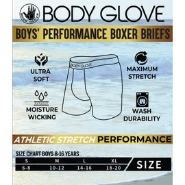 Body Glove Boys 4PK Blues Prints & Solids Boxer Briefs