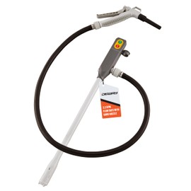 DeWay Battery-Powered Stick Fuel Transfer Pump with Hand Trigger Nozzle, 3.2GPM Flow Rate & 51” Rubber Transfer Hose | Fits Most Gas Cans for Pumping Gasoline, Kerosene, Diesel & Non-Potable Water