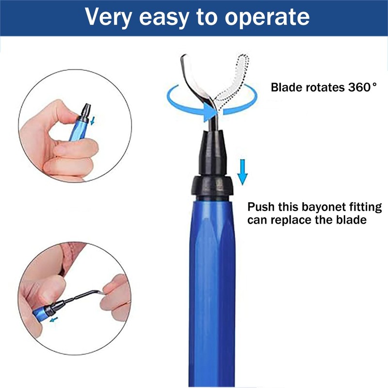 YQkangzhu Deburring Tool with 10 Heavy Duty HSS Blades, 360°