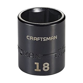 CRAFTSMAN Impact Socket, Shallow, Metric, 3/8 in. Drive, 18MM (CMMT15846)