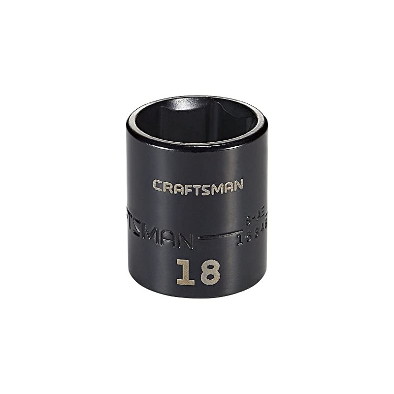 CRAFTSMAN Impact Socket, Shallow, Metric, 3/8 in. Drive, 18MM (CMMT15846)