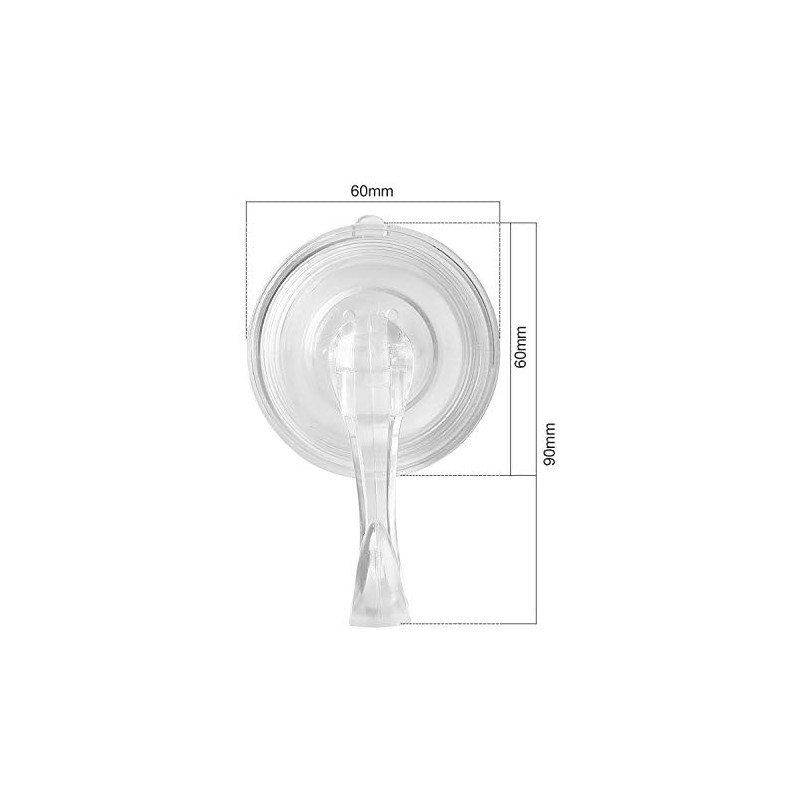 TRIXES 2PC Large Suction Cup with Plastic Hooks - Window