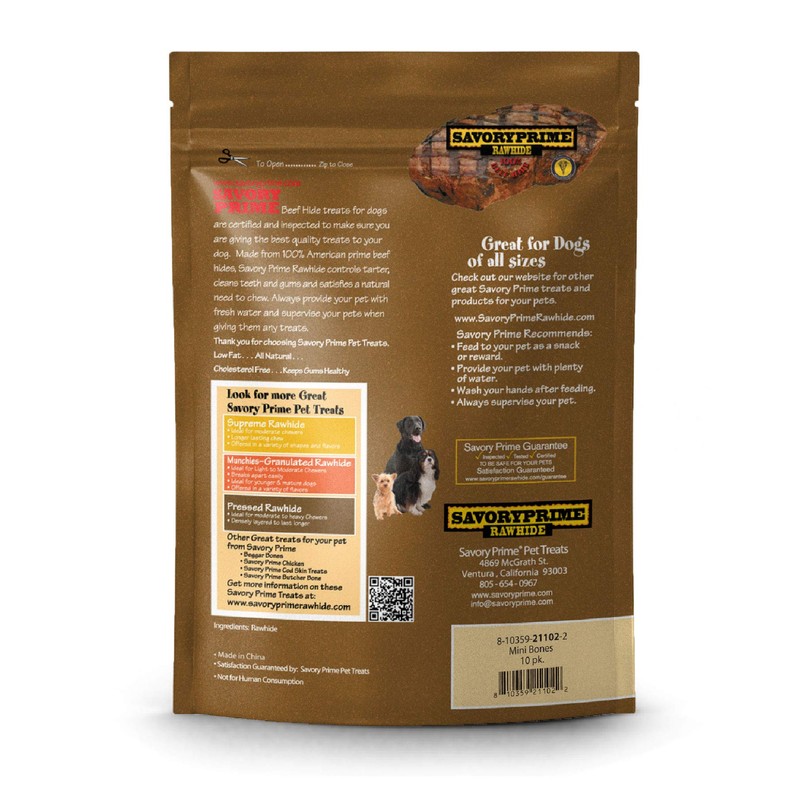 Savory Prime 10-Pack Bones, Mini