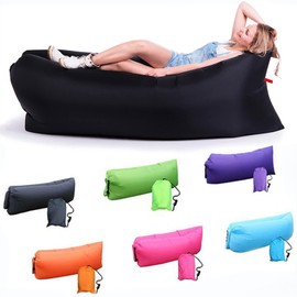 DERJLY Inflatable Air Sofa, Air Sofa with Carry Bag, Portable, Waterproof, Inflatable Air Lounger, for Garden, Lakeside, Beach, Camping and Music Festivals