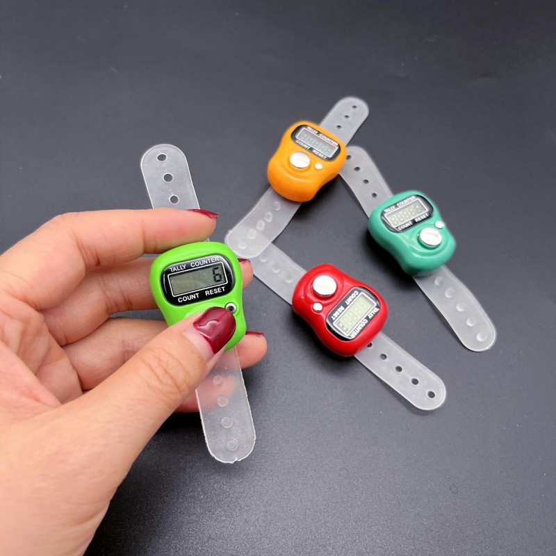 JZK 4x LCD display digital finger tally counter clicker, electronic