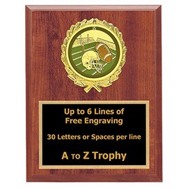 Trophies Fantasy Football Plaque Awards 7x9 Wood Sports Trophy Tournament Free Engraving