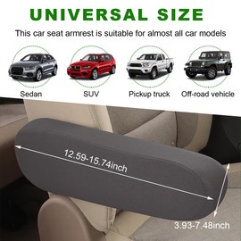 Ohleats 2 PCS Car Front Seat Armrest Covers, Comfortable Front Seat Armrest Protectors, Protective Arm Rest Pair Replacement Fit for Trucks, SUVs, and Vans, Car Accessories (Gray)