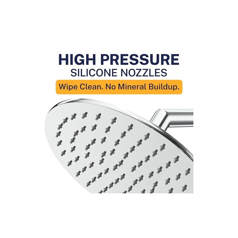 HammerHead Showers® Solid Metal 8 Inch Rainfall Shower Head –