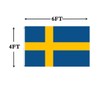 ANCONINE Sweden Flag 4x6 FT, Swedish National Flags with 2