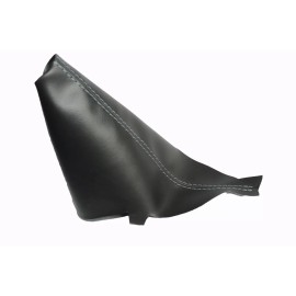 Kar Designers Fits 02-06 Mini Cooper Real Leather Emergency Brake Boot w/Gray Stitch