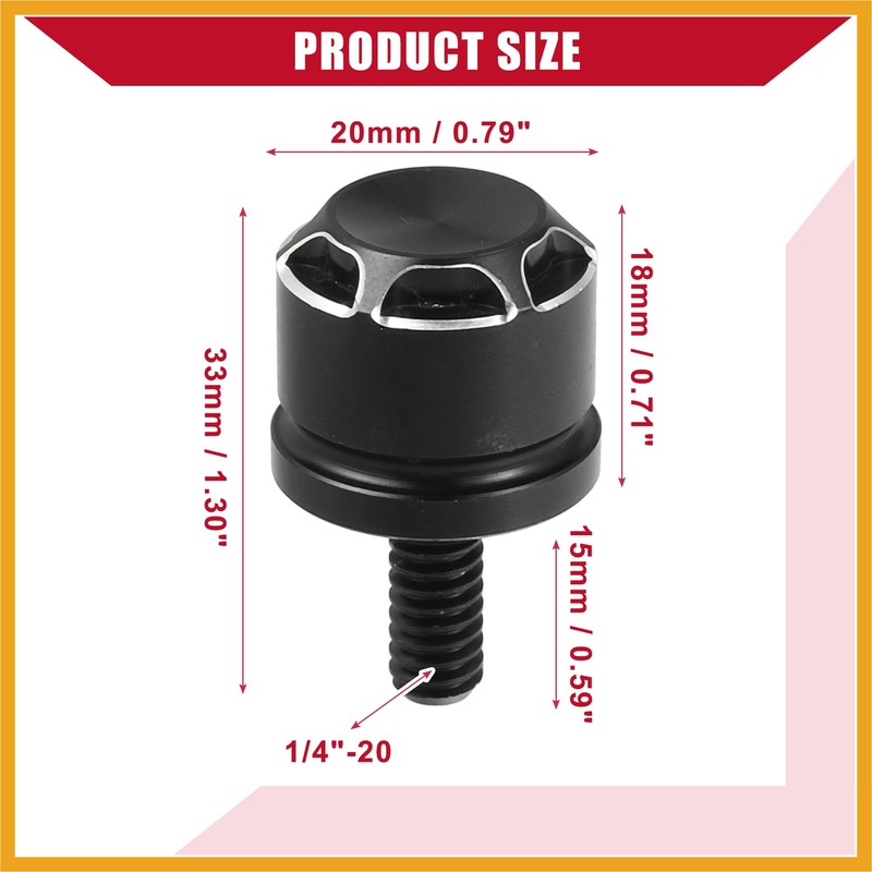 Partuto Motorcycle Seat Bolt Screw for Harley Davidson/Rear / 1