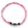 MapofBeauty 18" Three Braided Rope Sport Tornado Necklace (Pink/White)