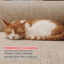 FlowFish Pet Ear Cleaner for Dogs Ear Infection Treatment, No-irritating Dog Ear Cleaner Solution for Treat Dog Ear Infection At Home with Gentle Caring [1.69 FL.OZ]