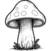A7 'Toadstool Mushroom' Unmounted Rubber Stamp (RS00052511)