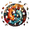 Tulolvae Wooden Puzzle Adults, Yin Yang Fish 275 Pieces Animals