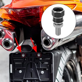 Motoforti 4pcs Universal Motorcycle License Plate Frame Bolts Screws Black