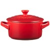 Le Creuset Stoneware Set of 4 Mini Cocottes with Cookbook,
