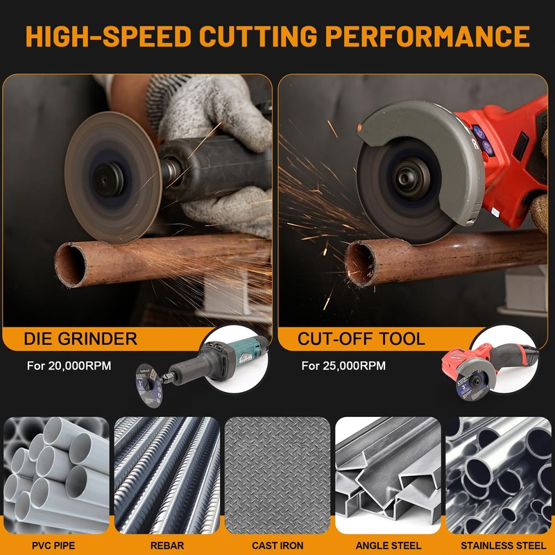 NuoDunco 25Pack 3 Inch Cut-Off Wheel, 3” x 1/25” x