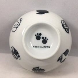 Unbranded Japanese Rice Soup Bowl 4.5"D Porcelain Le Chat Poseur Lucky Cats Made in Japan