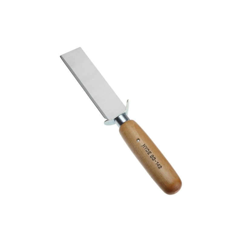 Hyde Tools 60510 Square Point Knife with Safety Wood Handle,