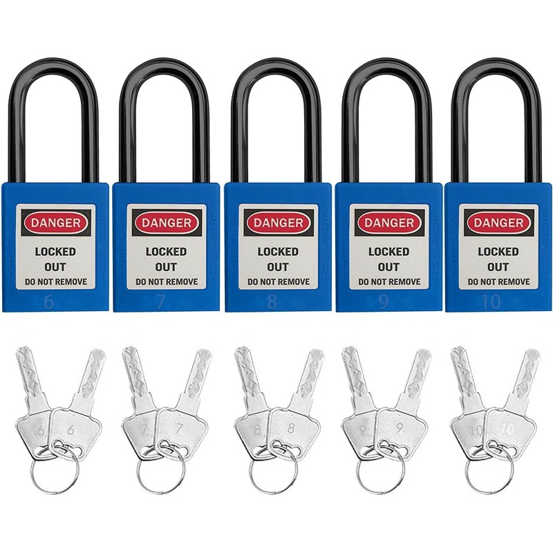 SAFBY Lockout Tagout Locks Loto Safety Padlock, Keyed Differently, OSHA