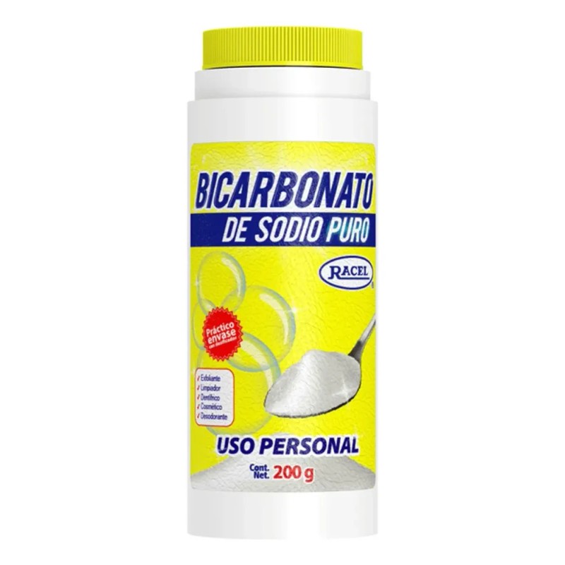 Bicarbonato De Sodio Puro Racel 200g Envase Con Dosificador