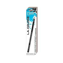 L.A. Colors 7" Eyeliner & Brow Pencil, Very Black, 0.05 Ounce