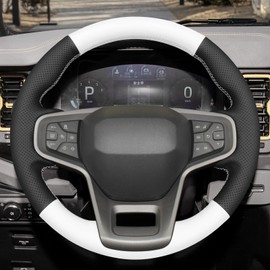 MEWANT Ford Bronco DIY Stitching Car Steering Wheel Wrap Cover for Ford Bronco 2022 2023 2024 Steering Wheel Protector Steering Wheel Accessories