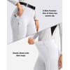 SANTINY Women's Horse Riding Pants Zipper Pockets Silicone Full-Seat Breeches