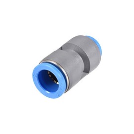 sourcing map Straight Push to Connector Reducer Fitting 16mm to 12mm Quick Release Pneumatic Connector Plastic Union Pipe Tube Fitting Grey