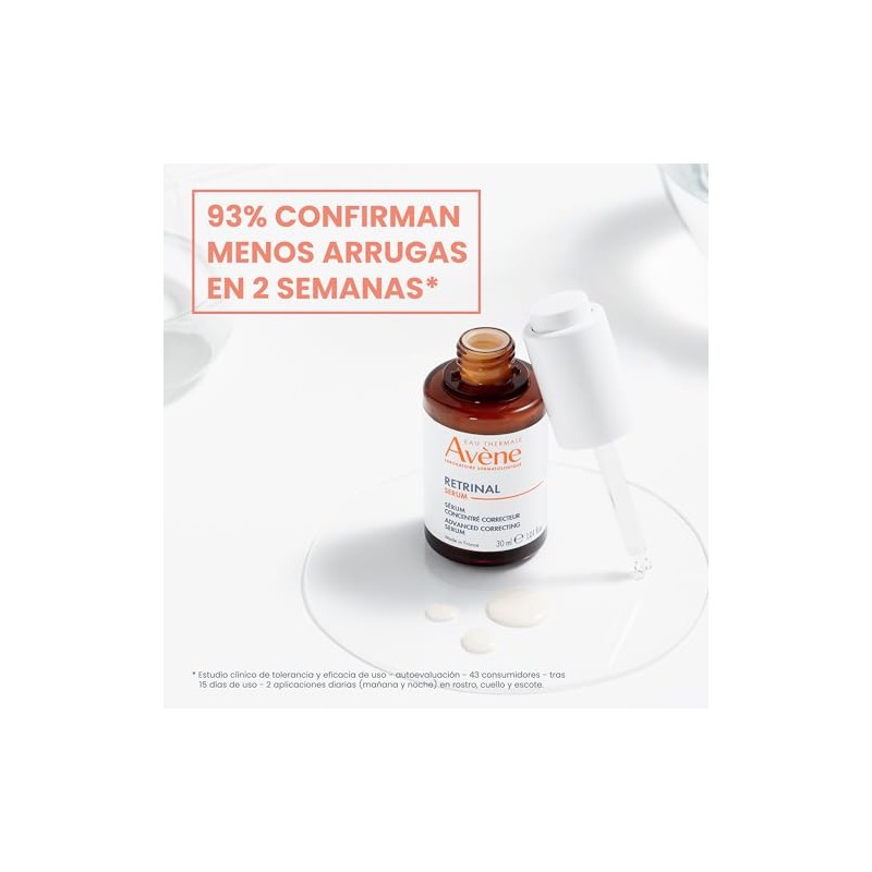 Avene Retrinal Serum Facial Antiedad Niacinamida y Acido Hialuronico, 30ml